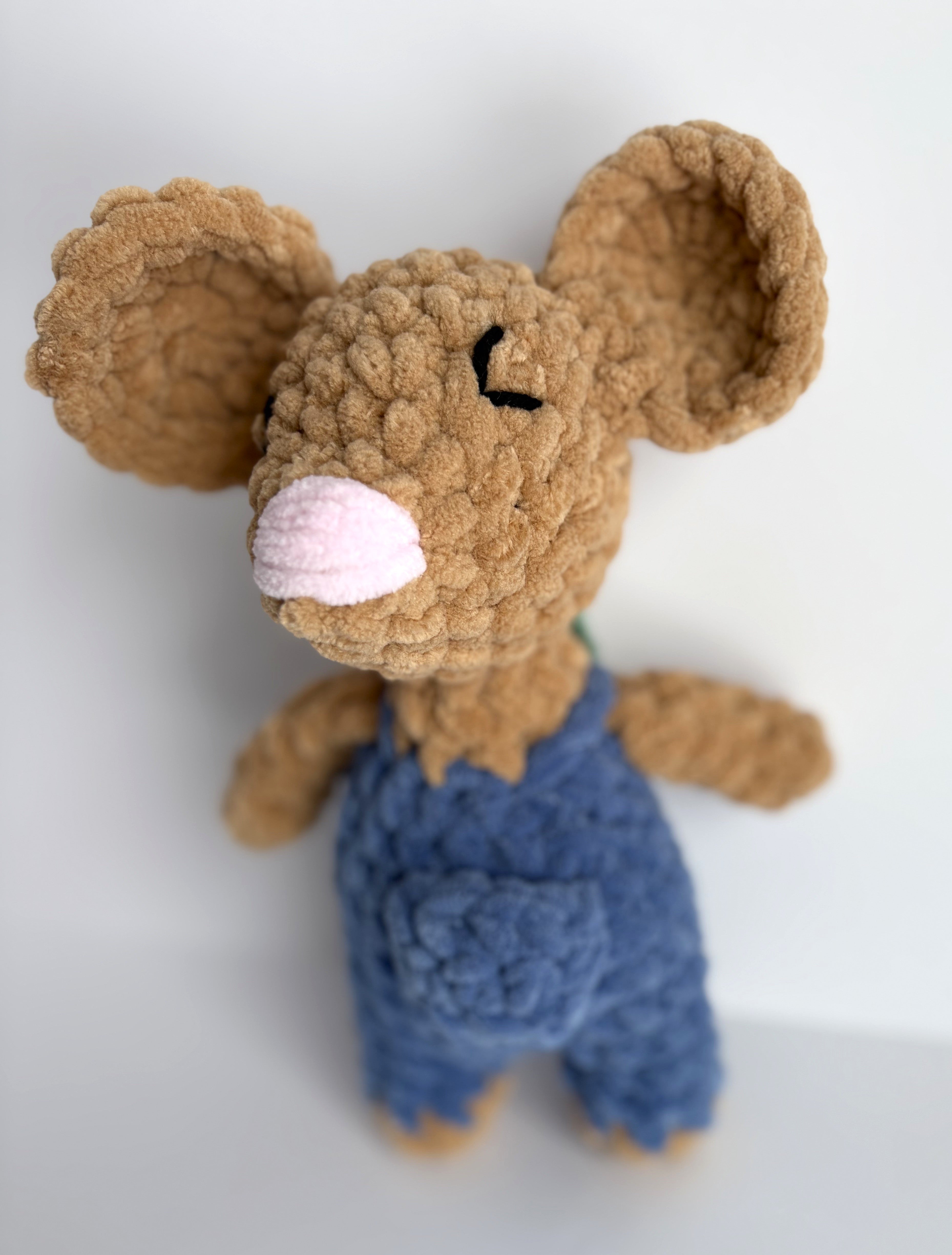 Mouse Plushie, Sewn Eyes