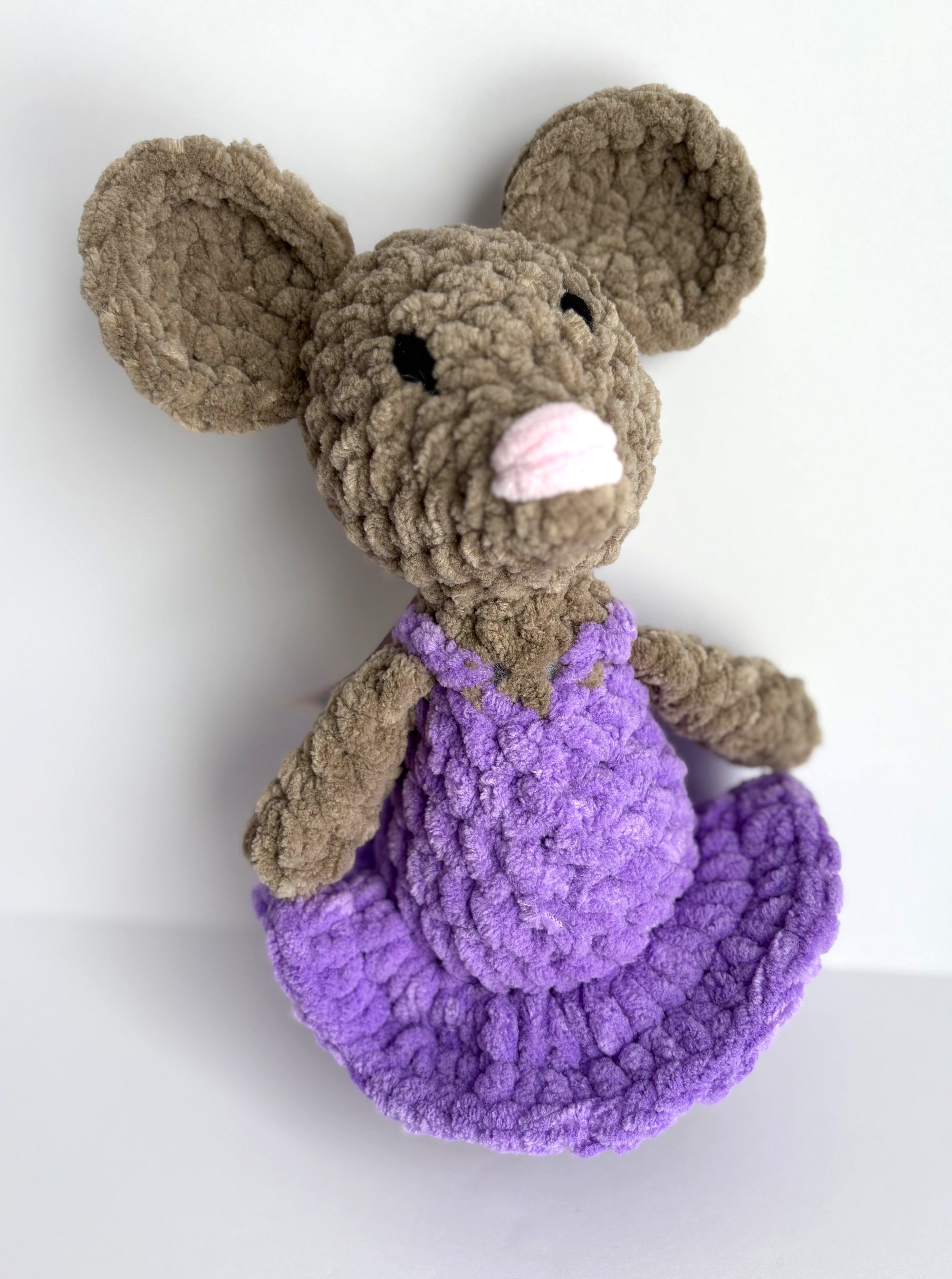 Mouse Plushie, Sewn Eyes