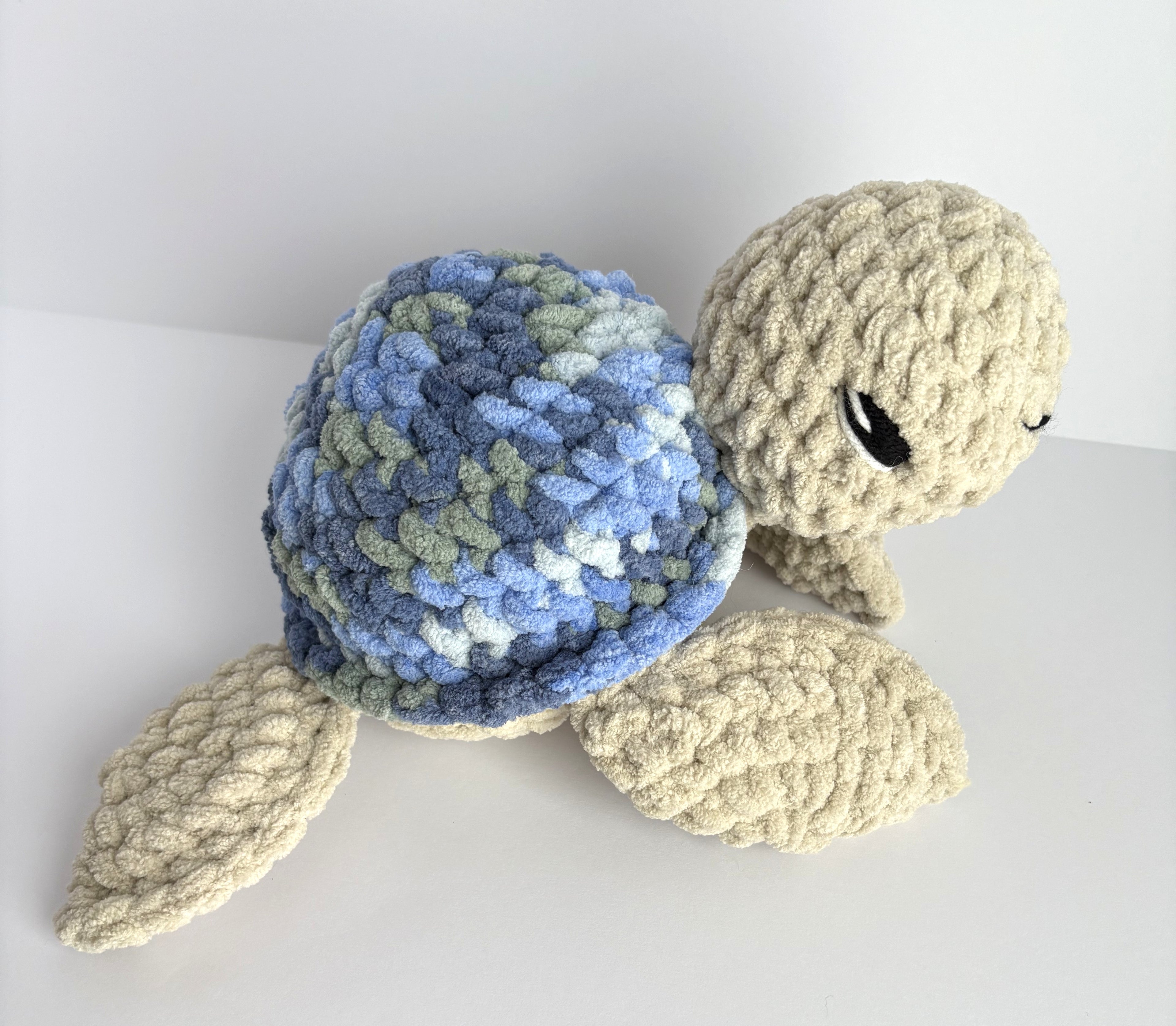 Sea Turtle Plushie- Sewn Eyes